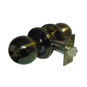 Cerradura Pomo Tubular Bronce Envejecido